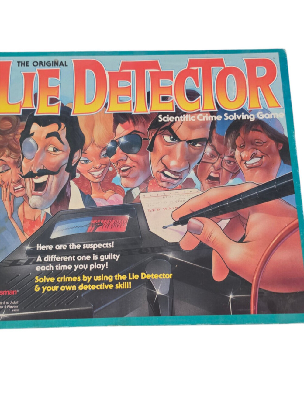 ORIGINAL LIE DETECTOR Board Game EXC! Rare Pressman 1987, COMPLETE